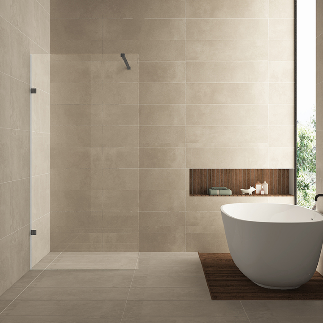 Wiesbaden Less Inloopdouche 8mm Nano Helder Glas / Gun Metal